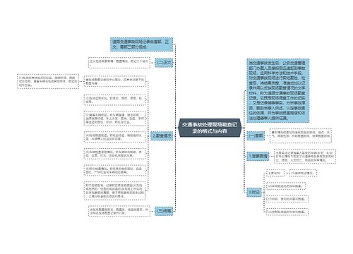 交通事故处理现场勘查记录的格式与内容