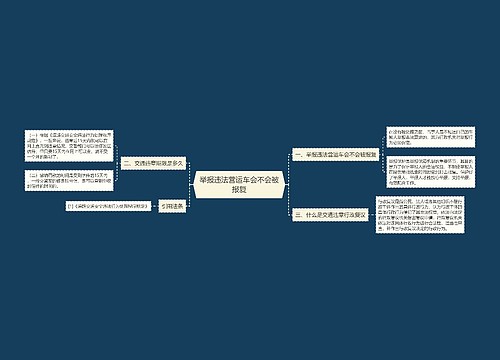 举报违法营运车会不会被报复