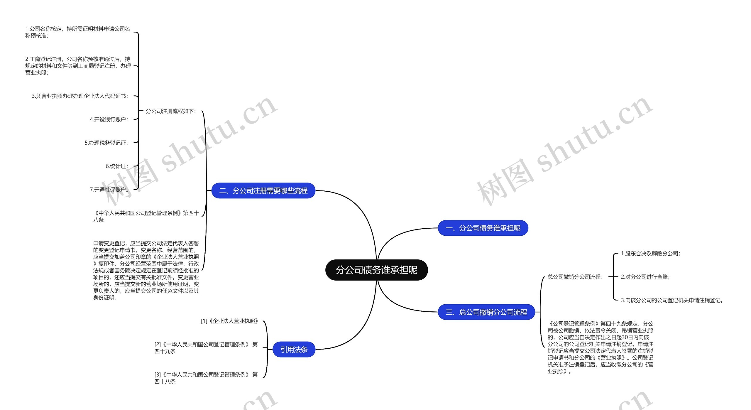 分公司债务谁承担呢思维导图