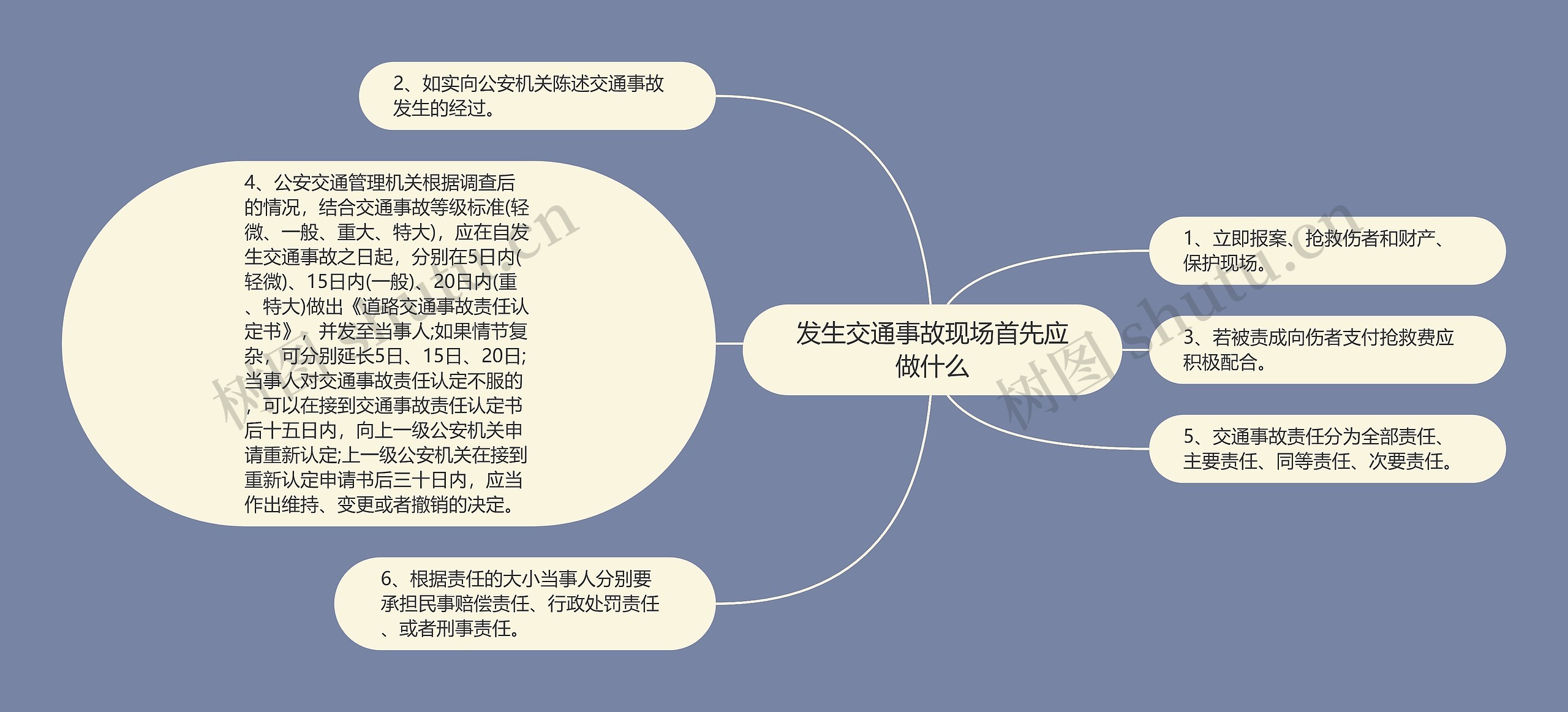 发生交通事故现场首先应做什么思维导图