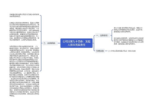 公司法第九十四条：发起人资本充实责任