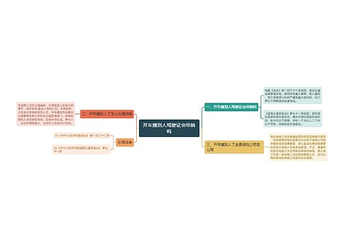 开车撞到人驾驶证会吊销吗