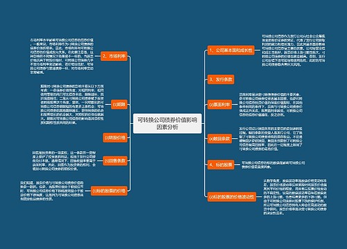 可转换公司债券价值影响因素分析