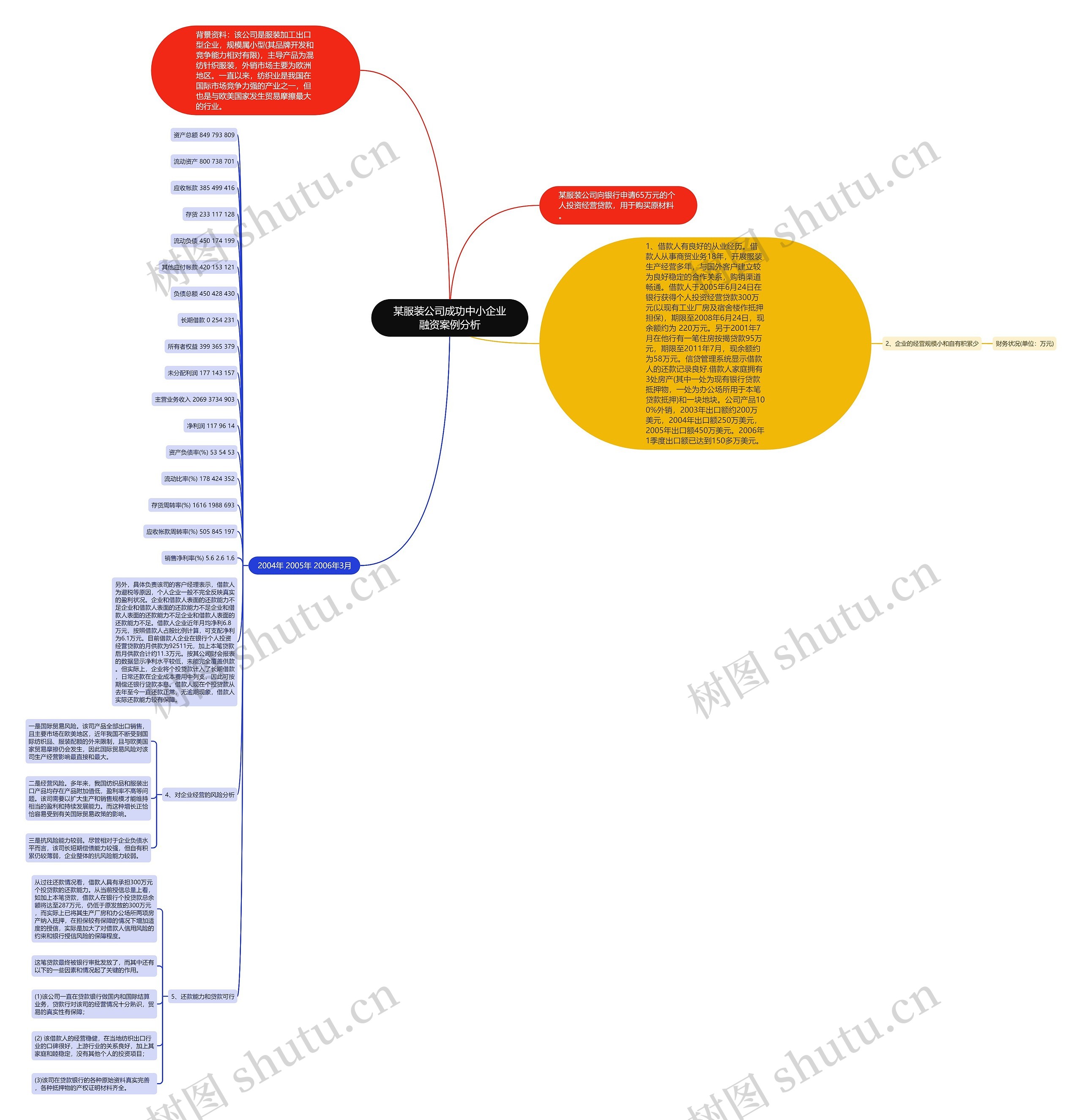 某服装公司成功中小企业融资案例分析思维导图