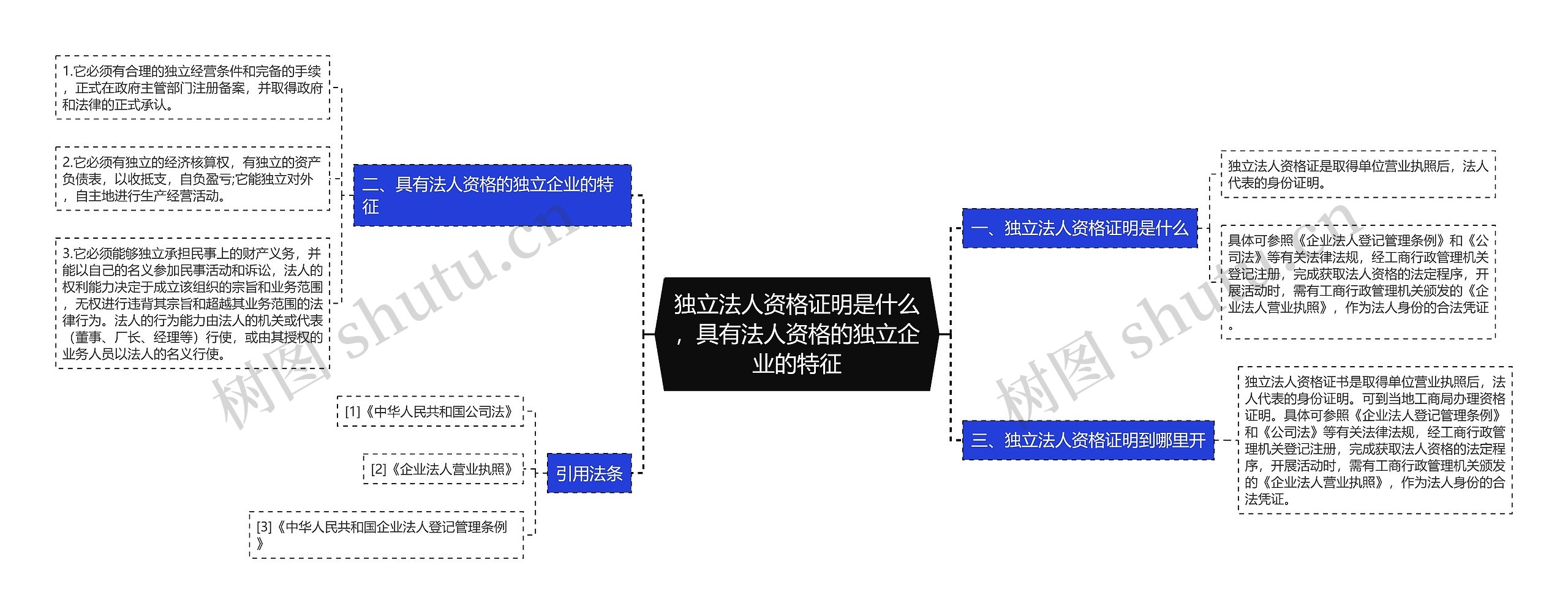 独立法人资格证明是什么，具有法人资格的独立企业的特征思维导图