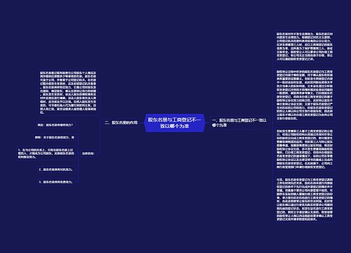 股东名册与工商登记不一致以哪个为准