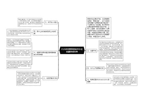 八大诀窍提高创业中小企业融资成功率