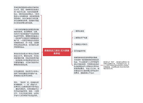 债基挑选三原则 买只债基来养老