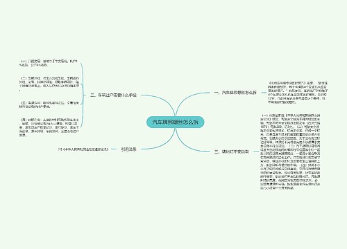 汽车牌照螺丝怎么拆