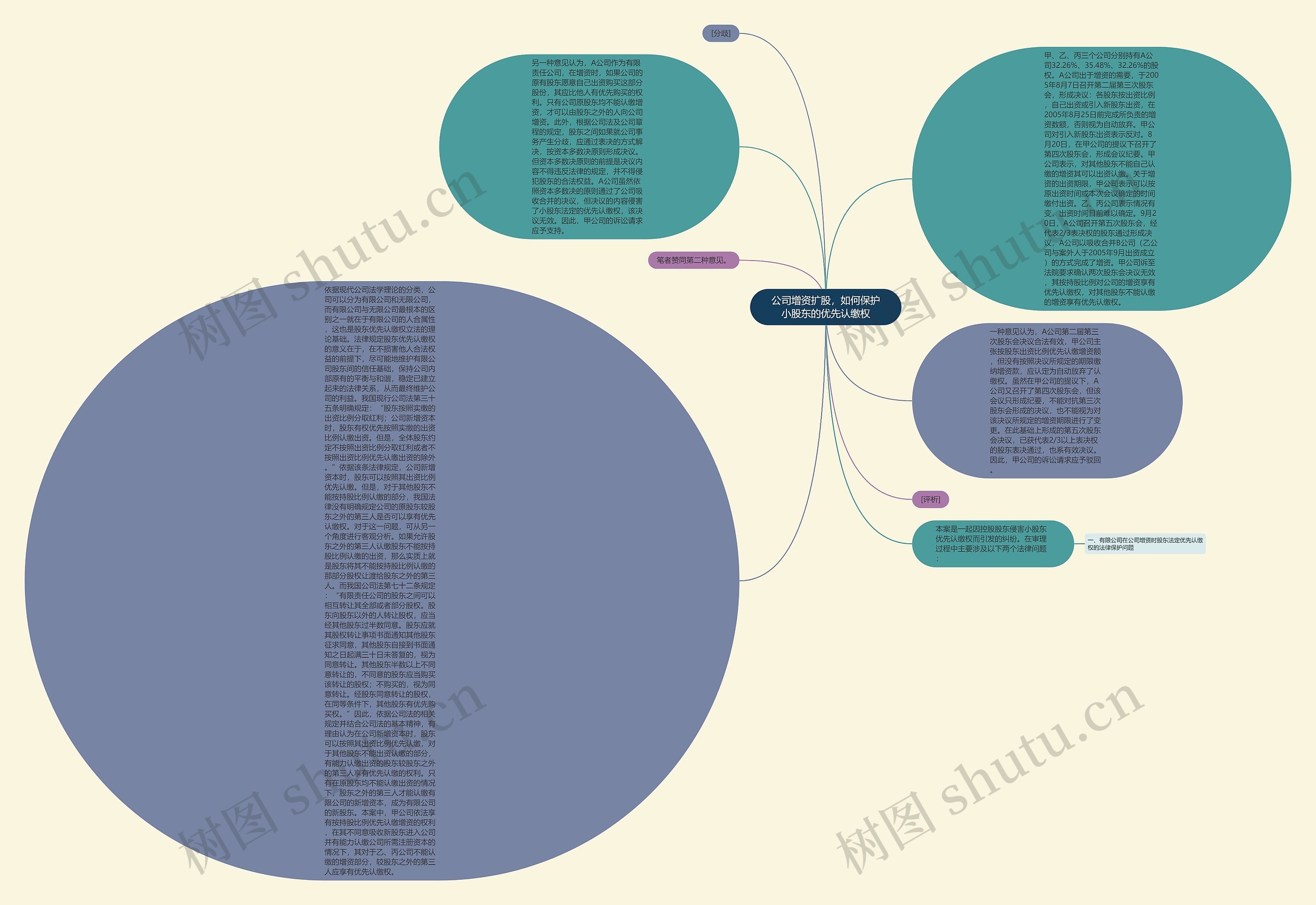 公司增资扩股，如何保护小股东的优先认缴权思维导图