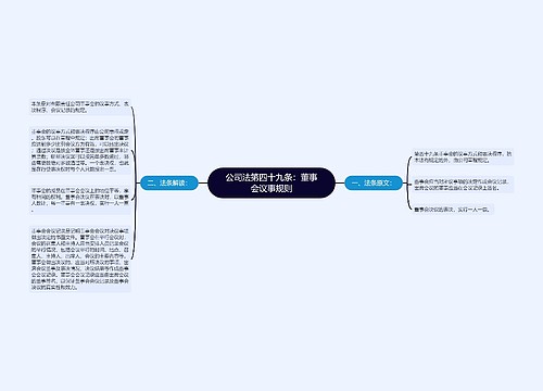 公司法第四十九条：董事会议事规则