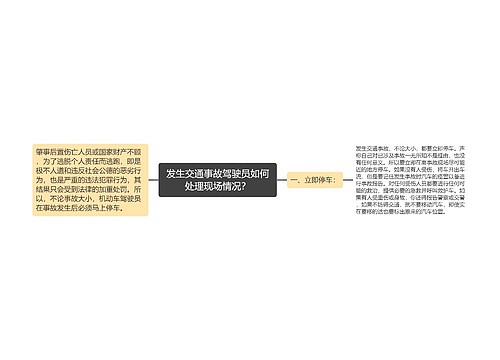 发生交通事故驾驶员如何处理现场情况？