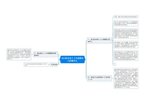 自己的车有１２分违章自己还能开么