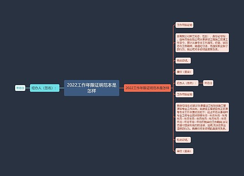 2022工作年限证明范本是怎样