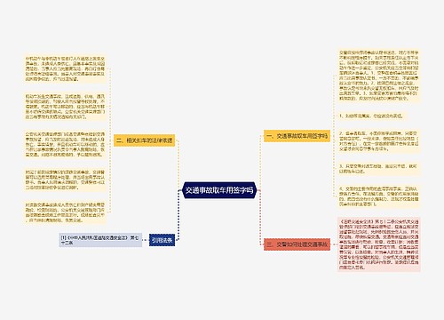 交通事故取车用签字吗