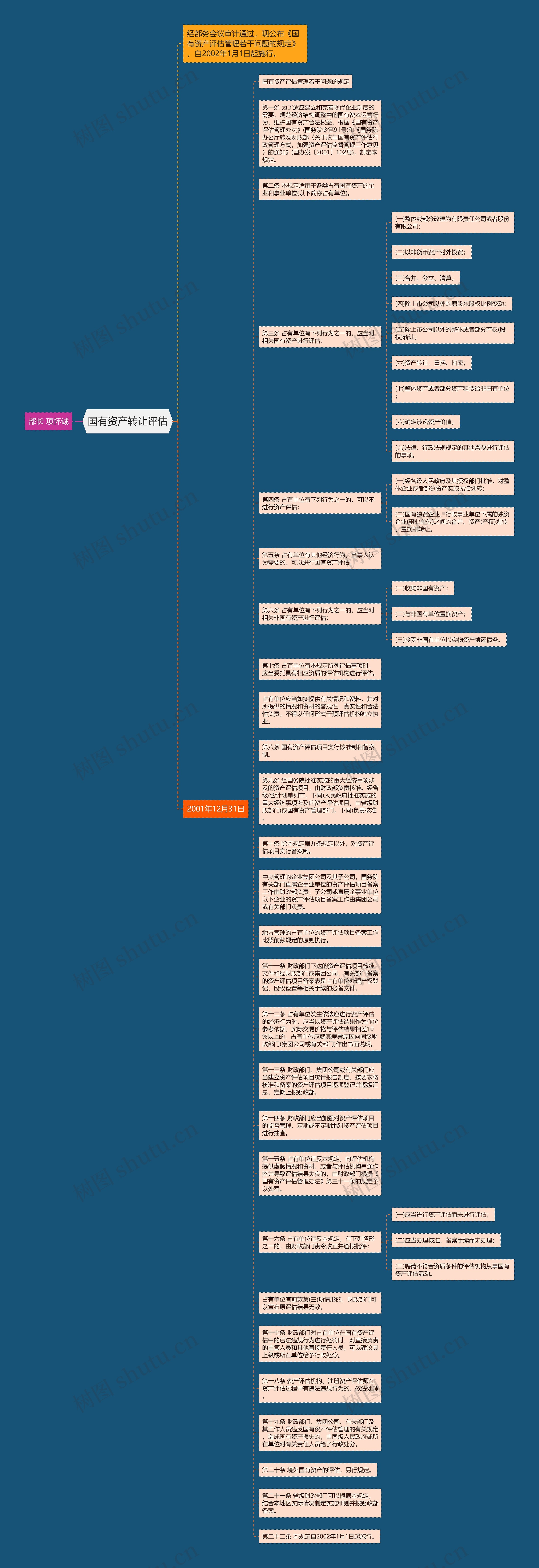 国有资产转让评估思维导图高清图 国有资产转让评估思维导图