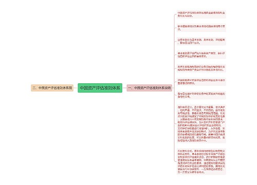 中国资产评估准则体系