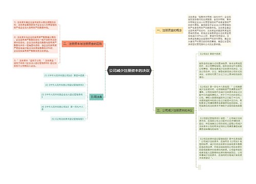 公司减少注册资本的决议