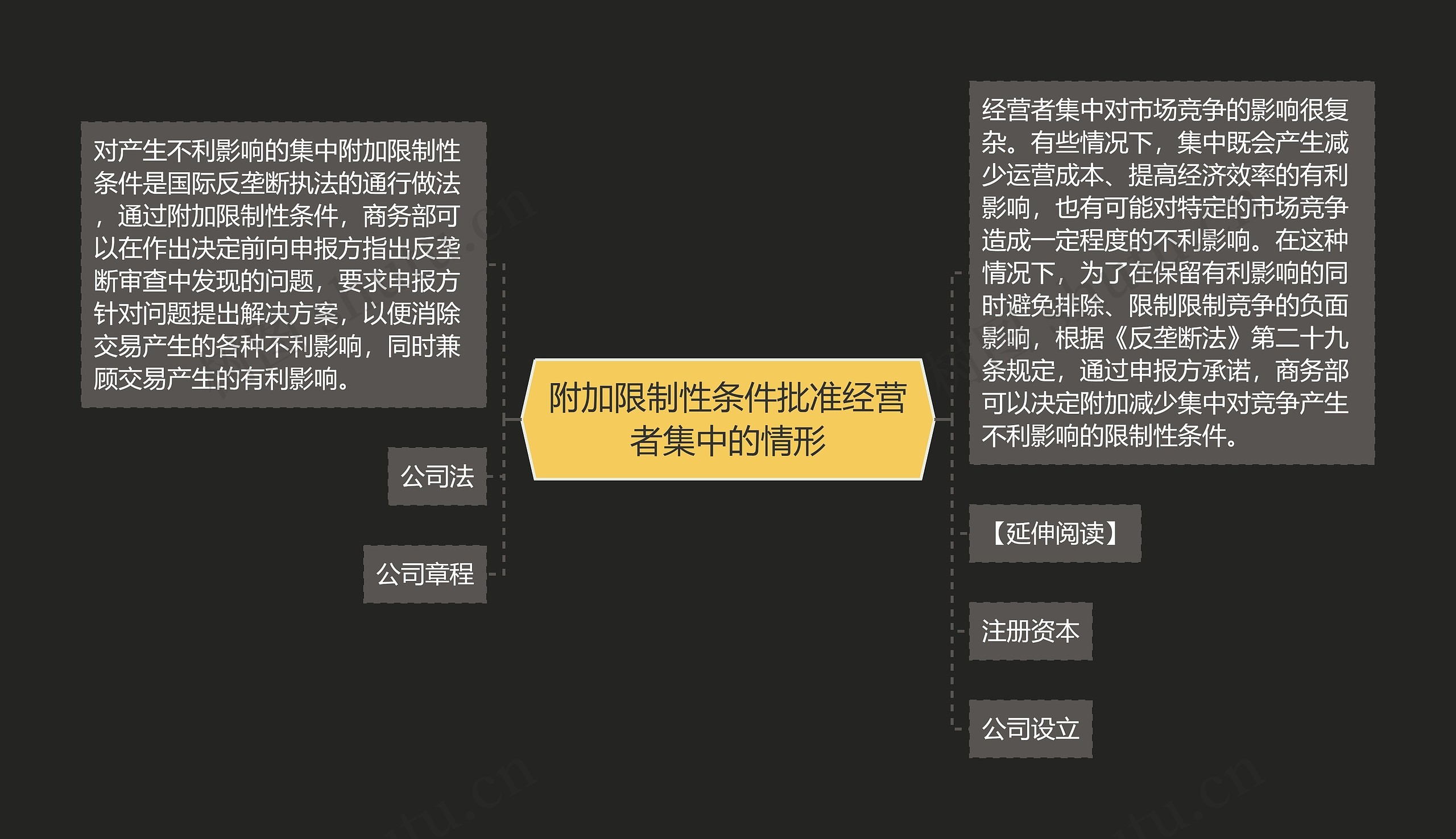 附加限制性条件批准经营者集中的情形思维导图