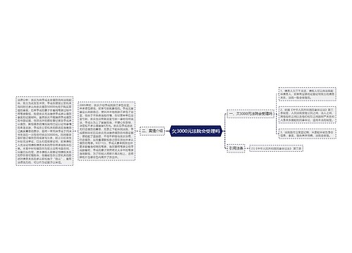 欠3000元法院会受理吗