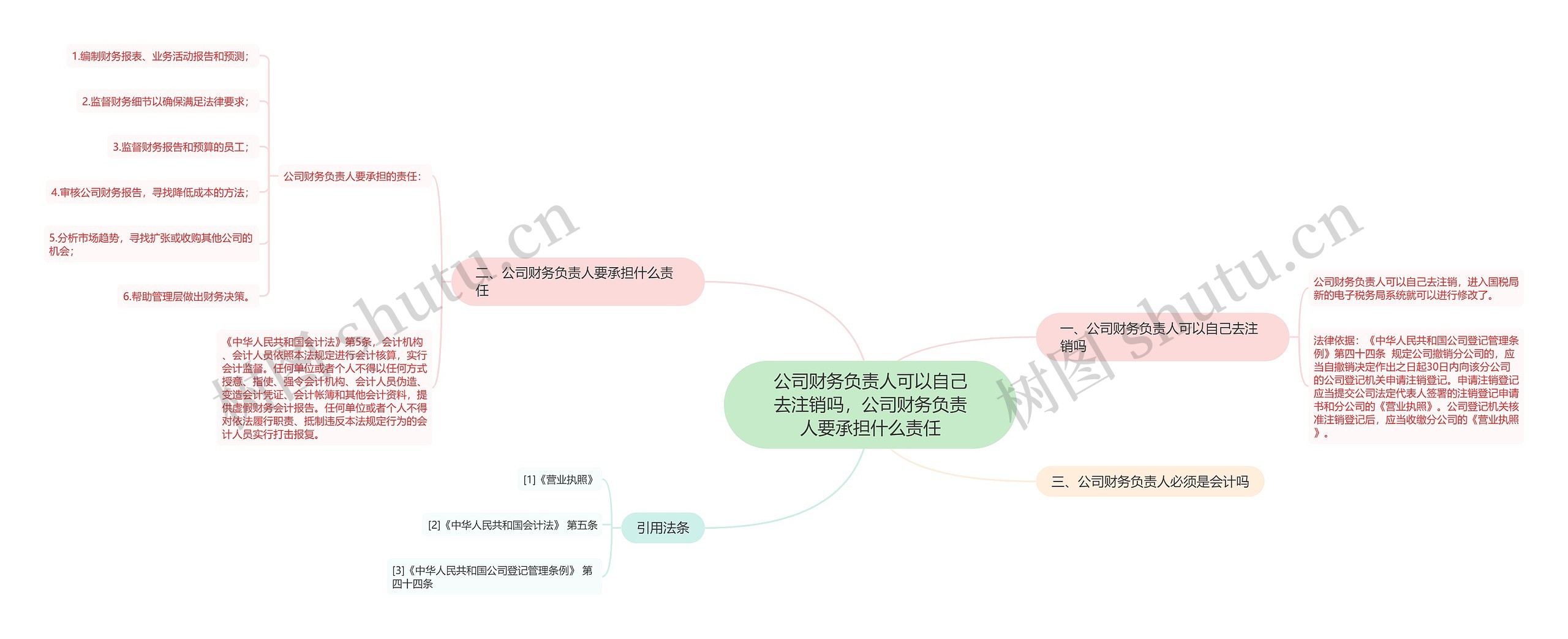 公司财务负责人可以自己去注销吗，公司财务负责人要承担什么责任思维导图