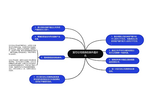 发行公司债券的条件是什么