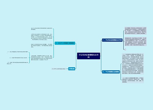 子公司决议需要股东认可吗