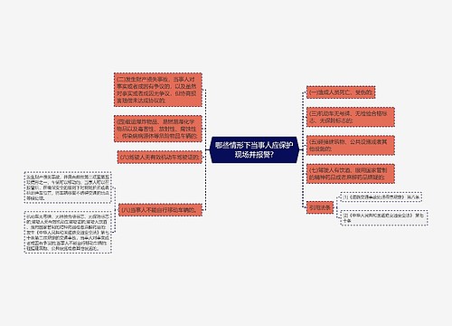 哪些情形下当事人应保护现场并报警?