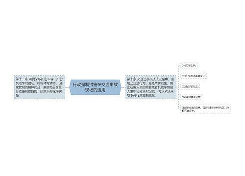 行政强制措施在交通事故现场的适用