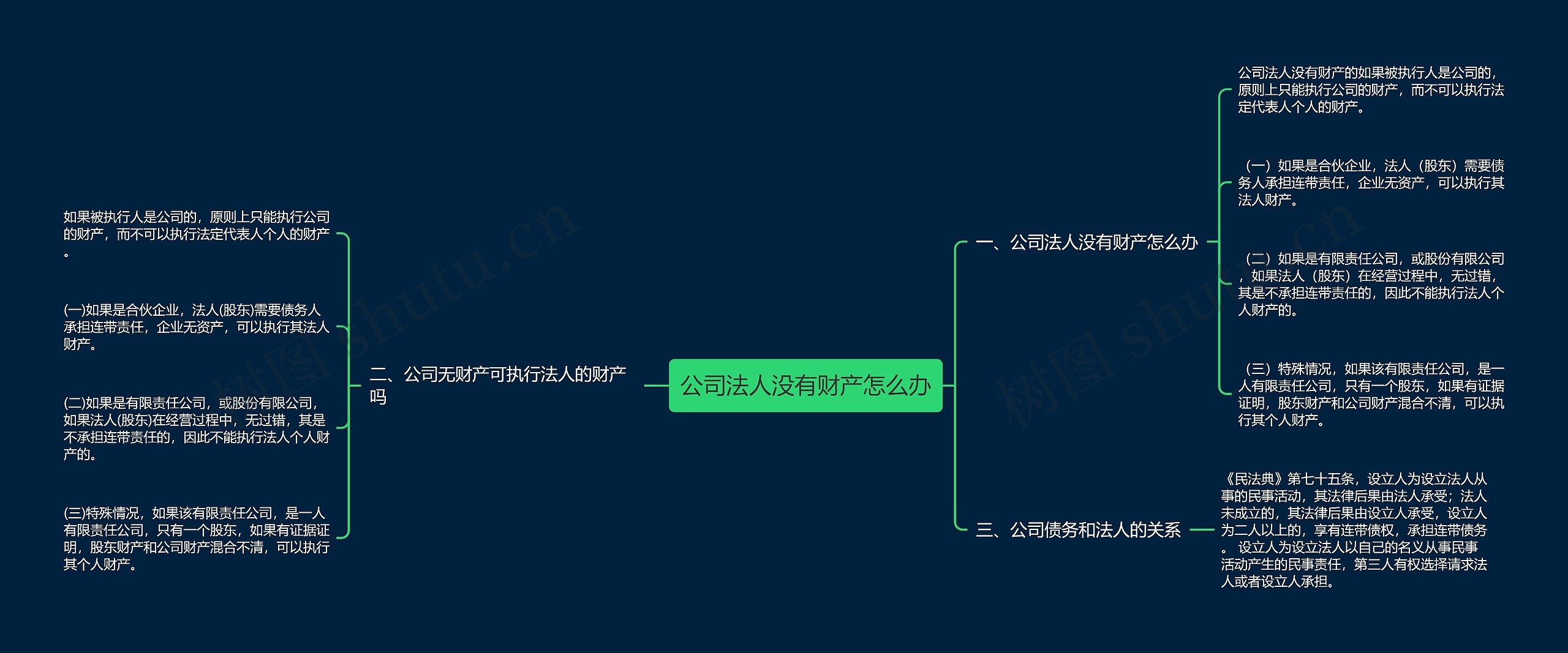 公司法人没有财产怎么办