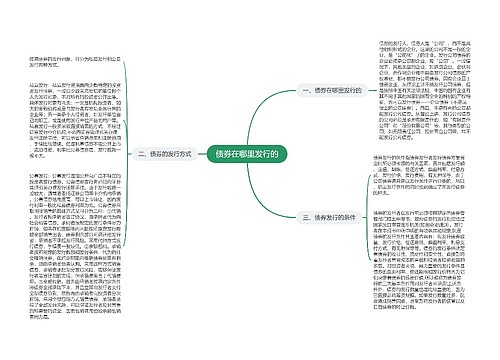 债券在哪里发行的