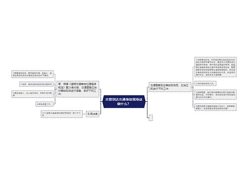 交警到达交通事故现场该做什么？