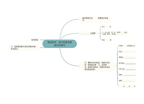 增加股本、发行新股变更登记申请书