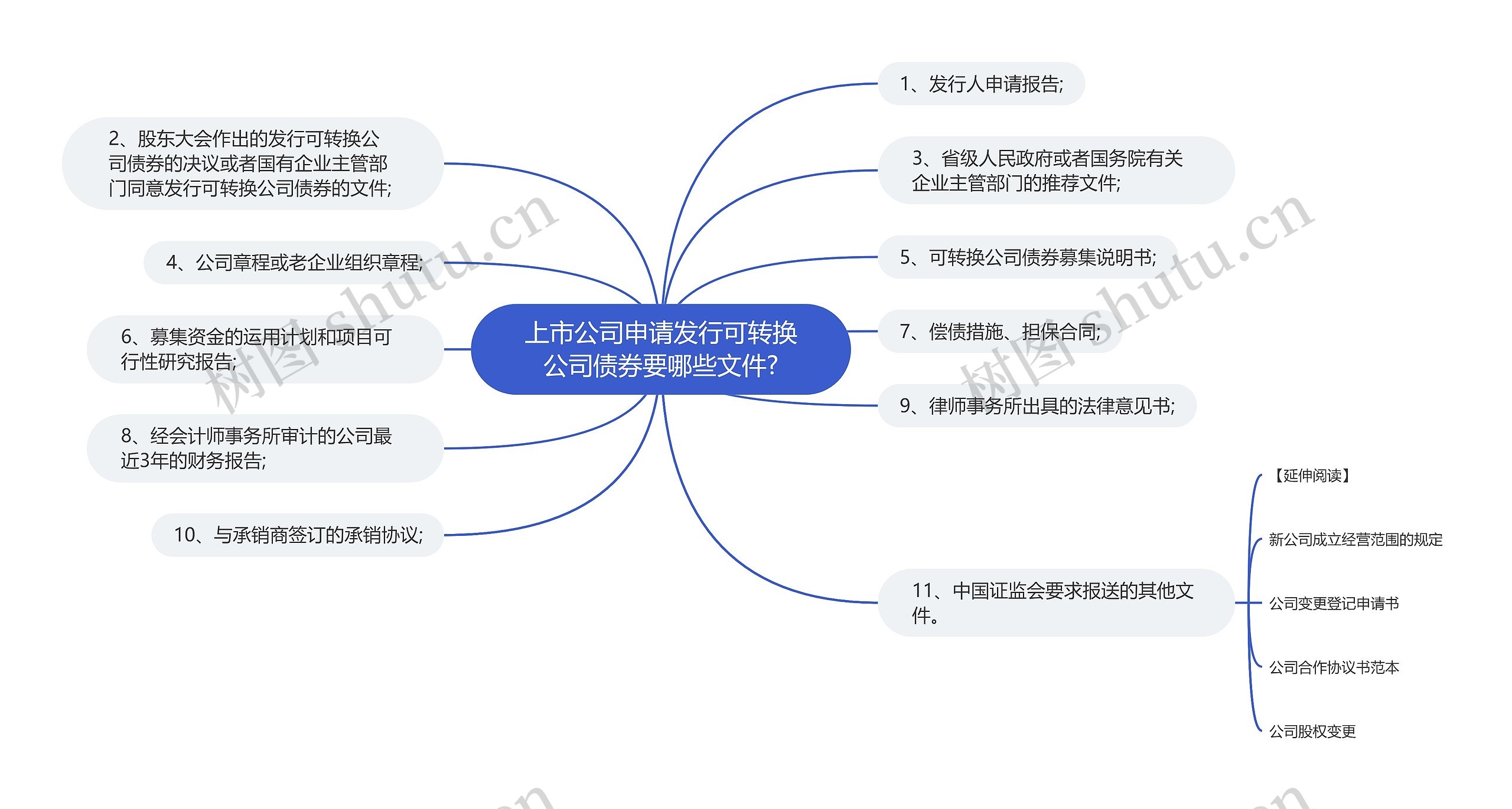 上市公司申请发行可转换公司债券要哪些文件?思维导图