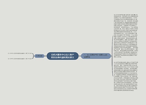 论机关服务中心法人财产权的法律内涵和现实意义