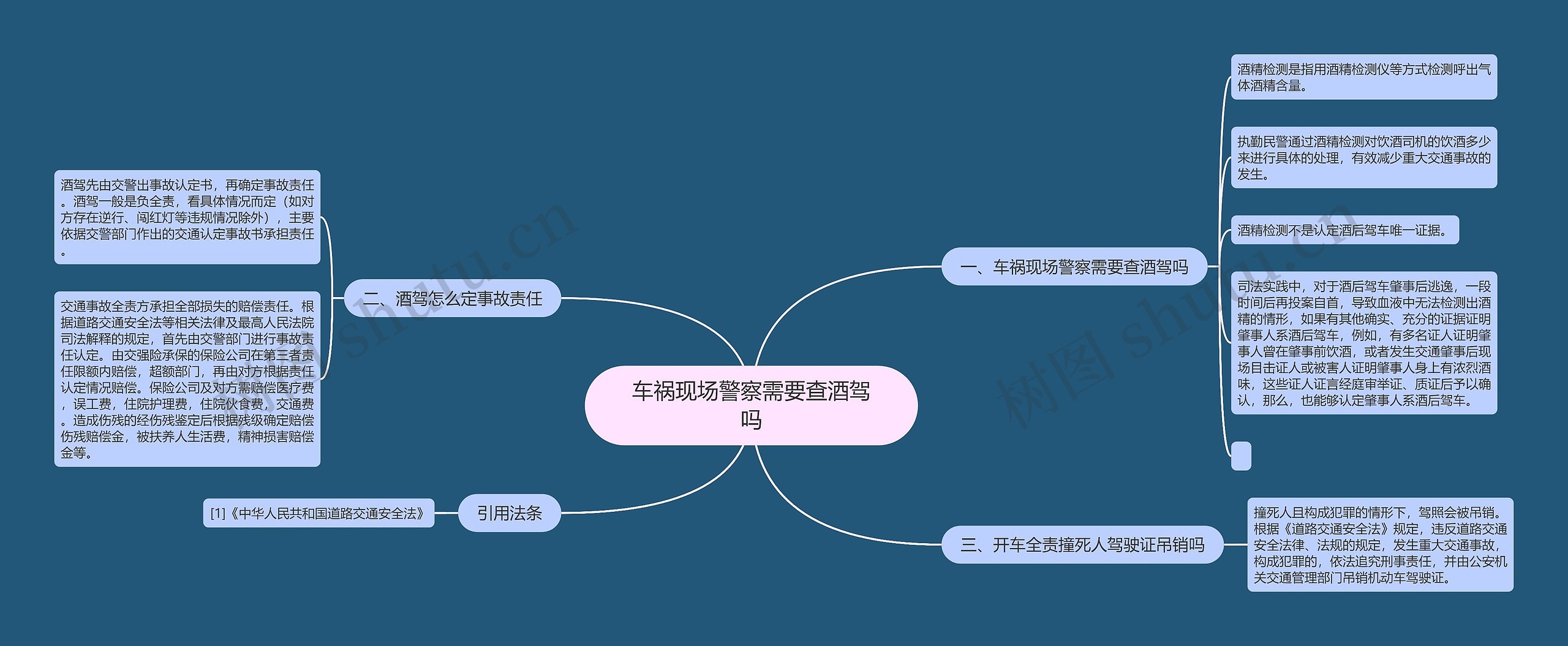 车祸现场警察需要查酒驾吗思维导图