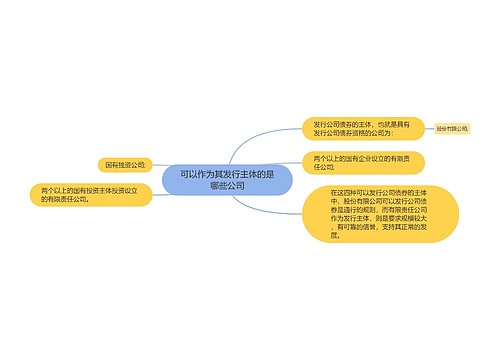 可以作为其发行主体的是哪些公司