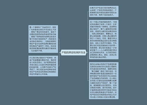 产权的界定和保护方法