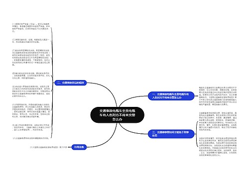 交通事故电瓶车全责电瓶车有人伤对方不肯来交警怎么办