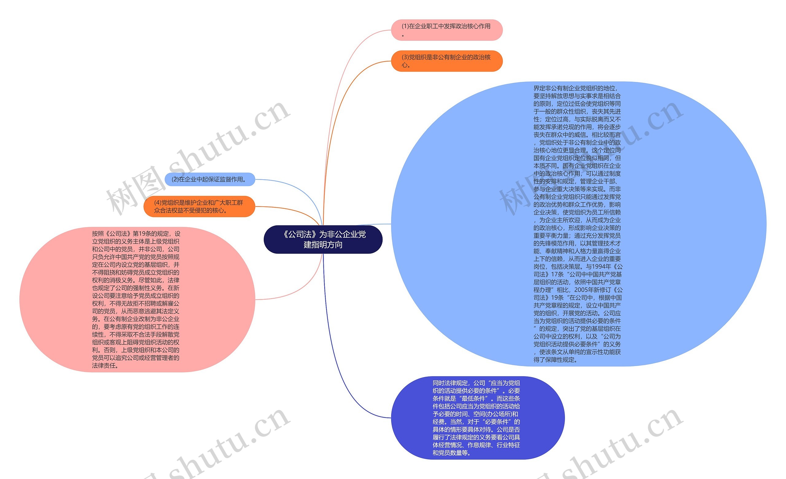 《公司法》为非公企业党建指明方向思维导图