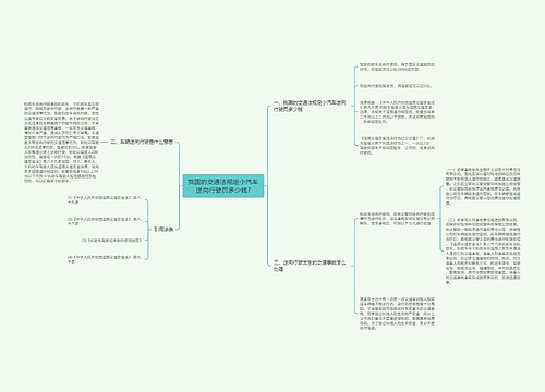 我国的交通法规定小汽车逆向行驶罚多少钱?