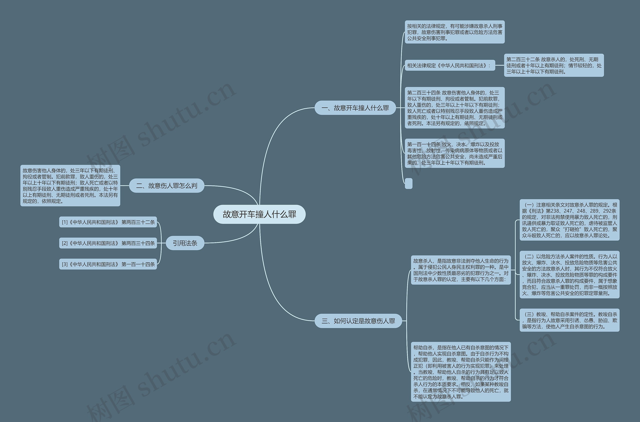 故意开车撞人什么罪思维导图