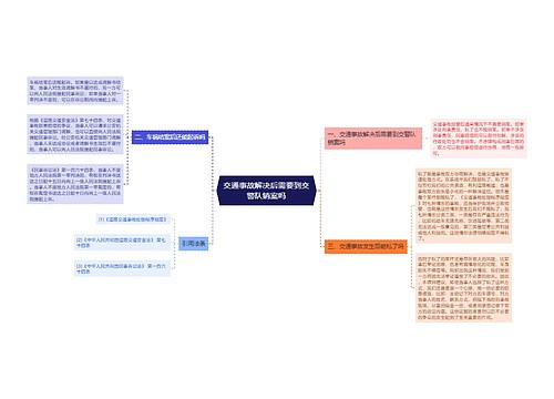 交通事故解决后需要到交警队销案吗