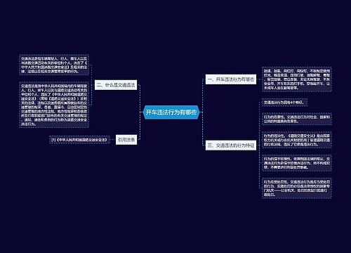 开车违法行为有哪些