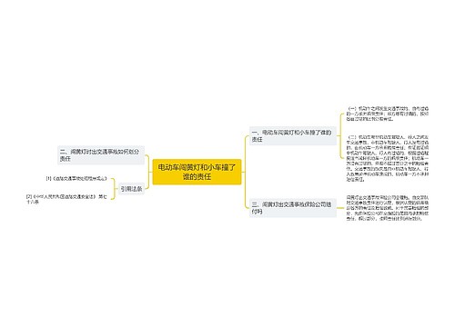 电动车闯黄灯和小车撞了谁的责任