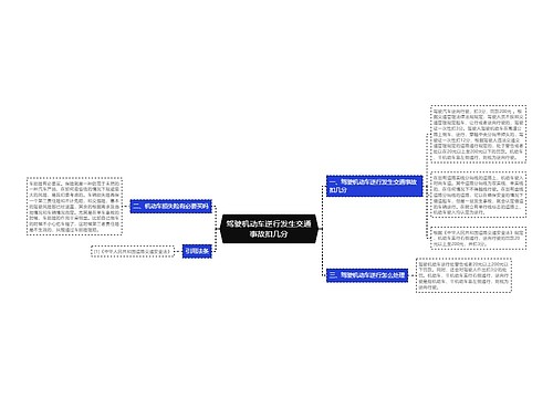 驾驶机动车逆行发生交通事故扣几分