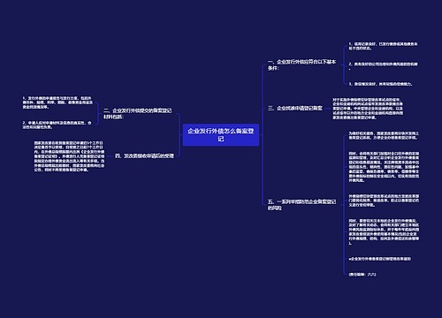 企业发行外债怎么备案登记