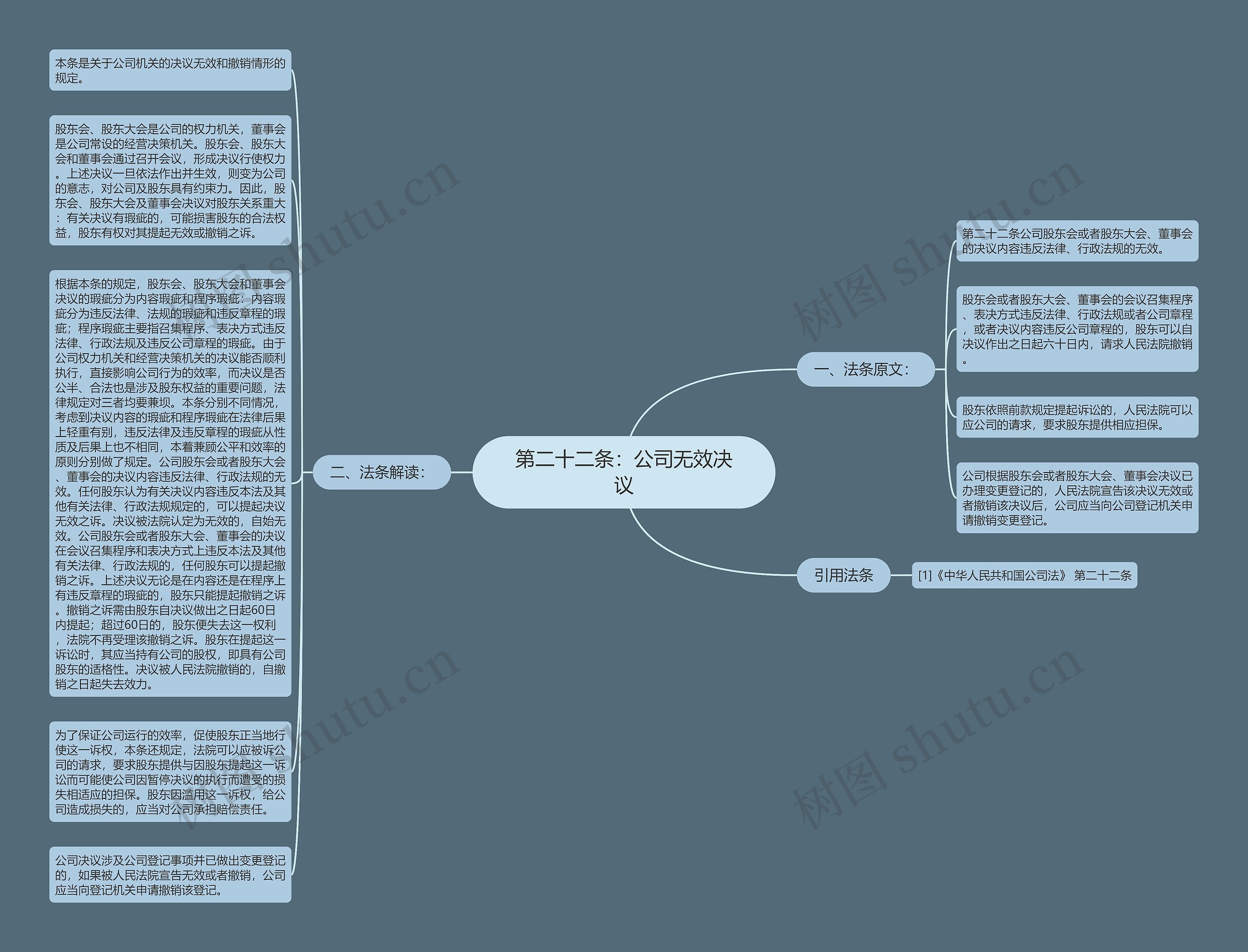 第二十二条：公司无效决议思维导图