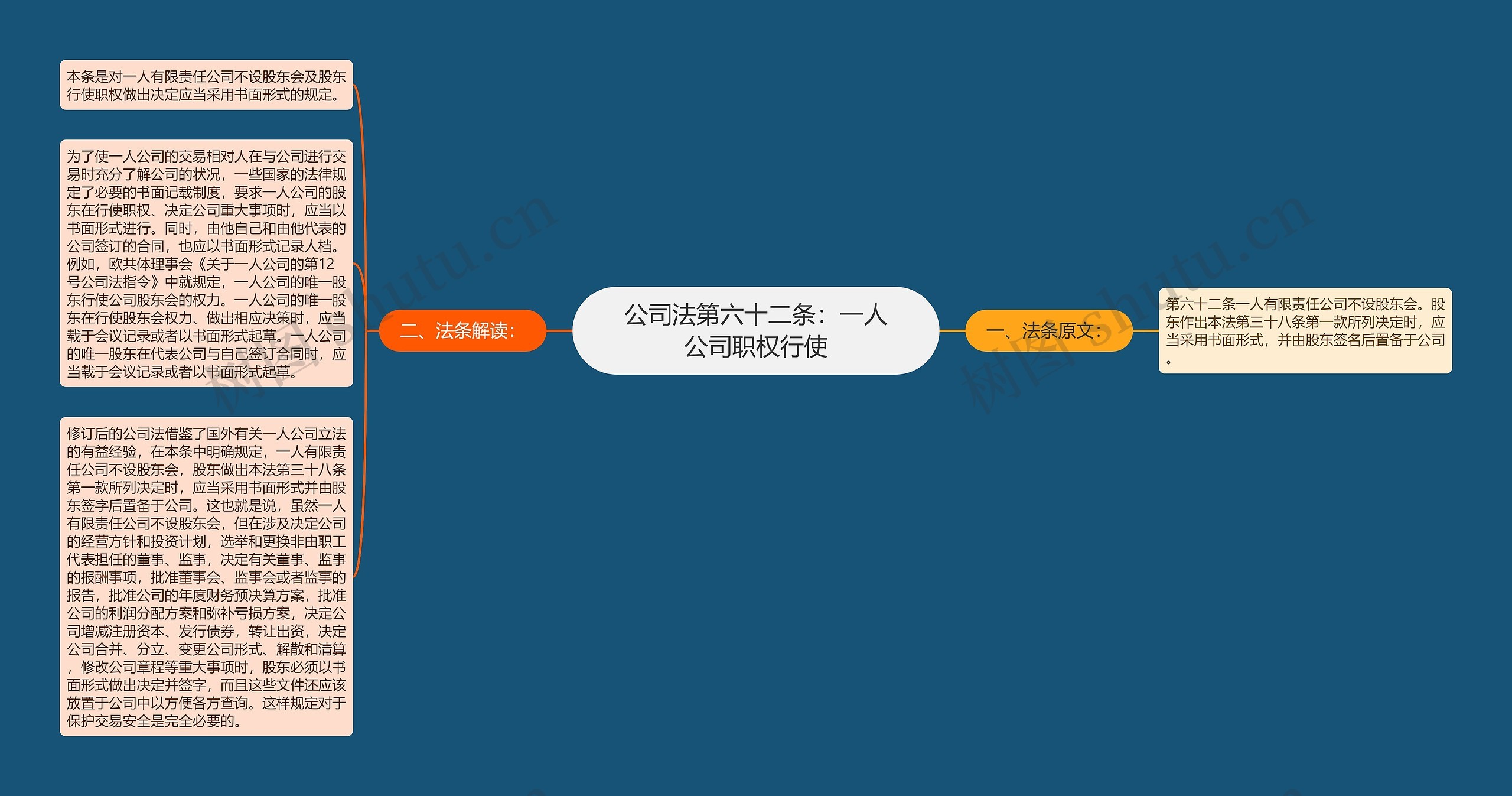 公司法第六十二条:一人公司职权行使 公司法第六十二条:一人公司职权行使