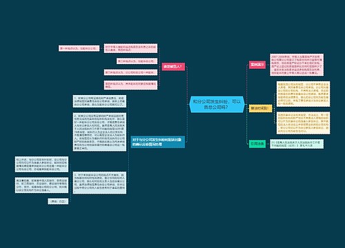 和分公司发生纠纷，可以告总公司吗？